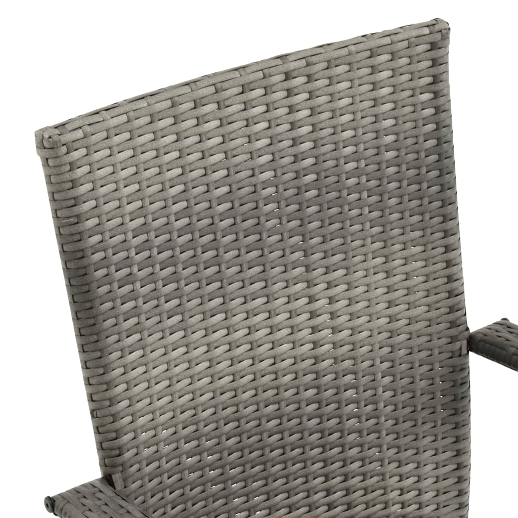 Conjunto de jardín 1 mesa + 2 sillas gris detalle sillas 4