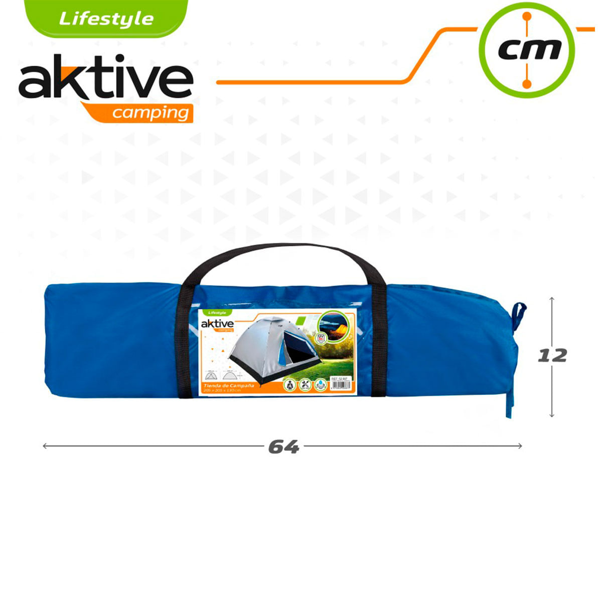 tienda-de-campaña-aktive-plata-medidas-bolsa