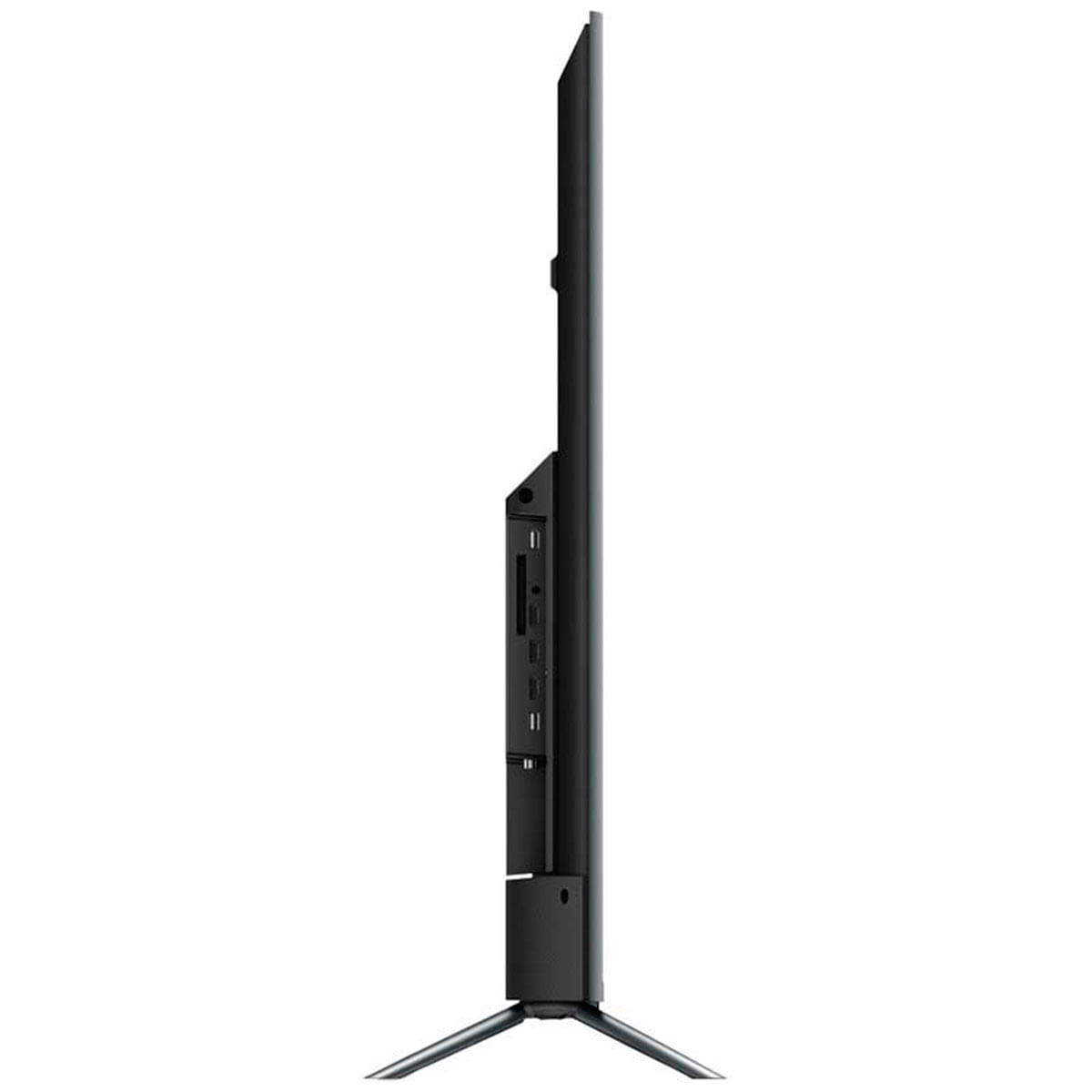 Televisor Smart TV Xiaomi Q1E 55'' 4K UHD QLED Android 10 G negro perfil izquierdo