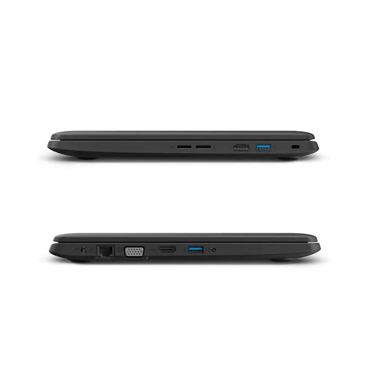 Ordenador portátil Medion Classmate Pro E14409 14'' Intel Core i3 8GB 256GB negro detalle conexiones