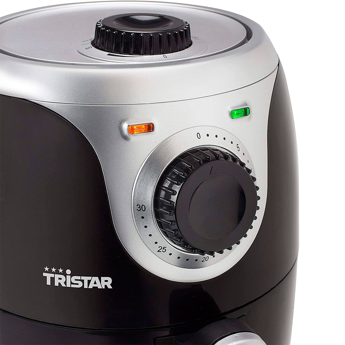 Freidora de aire Tristar FR-6980 Mini Crispy 1000W 2L negro/inox detalle panel