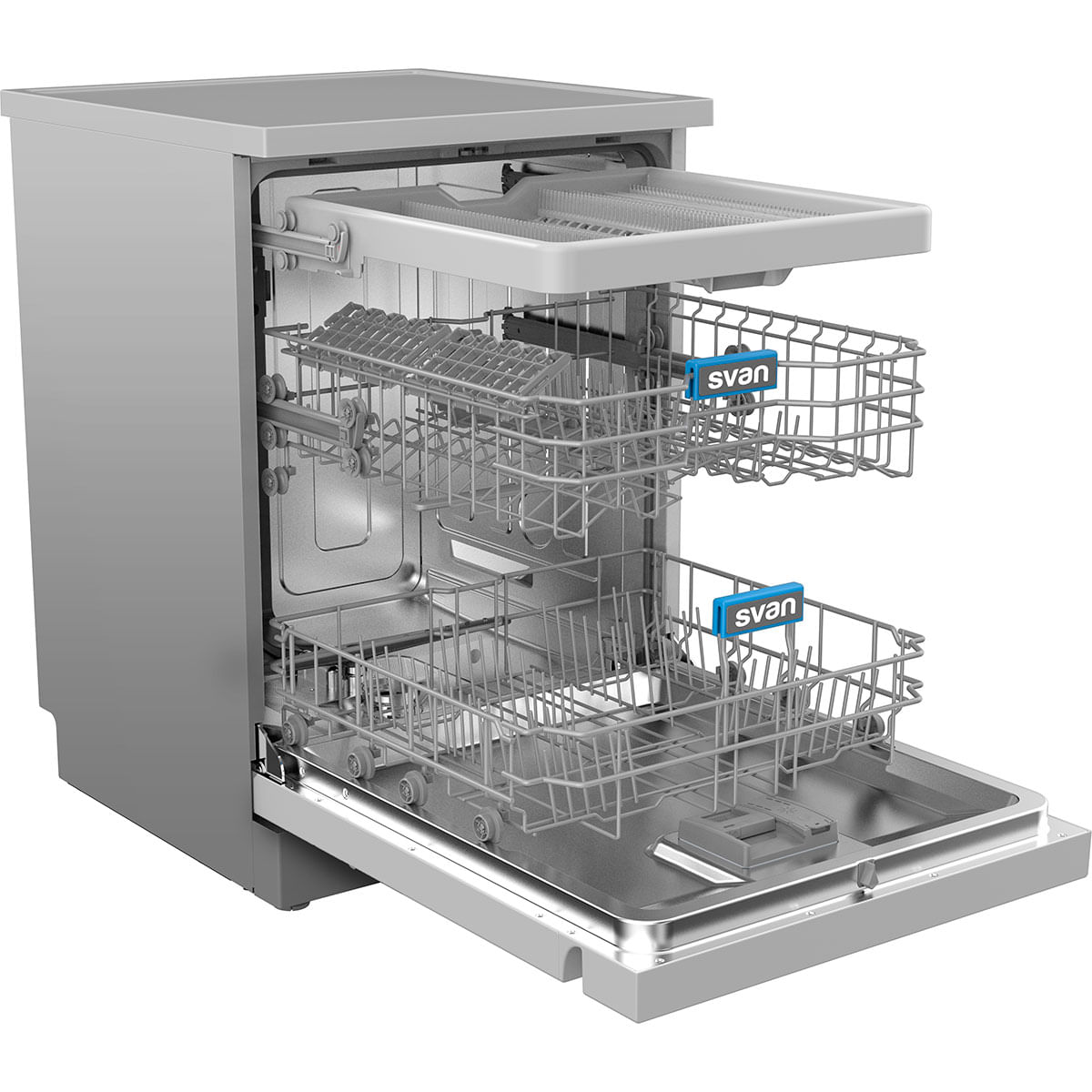 Lavavajillas-Svan-SVJ606XD-15-cubiertos-8-programas-3-bandejas-D-inox-845-cm-abierto