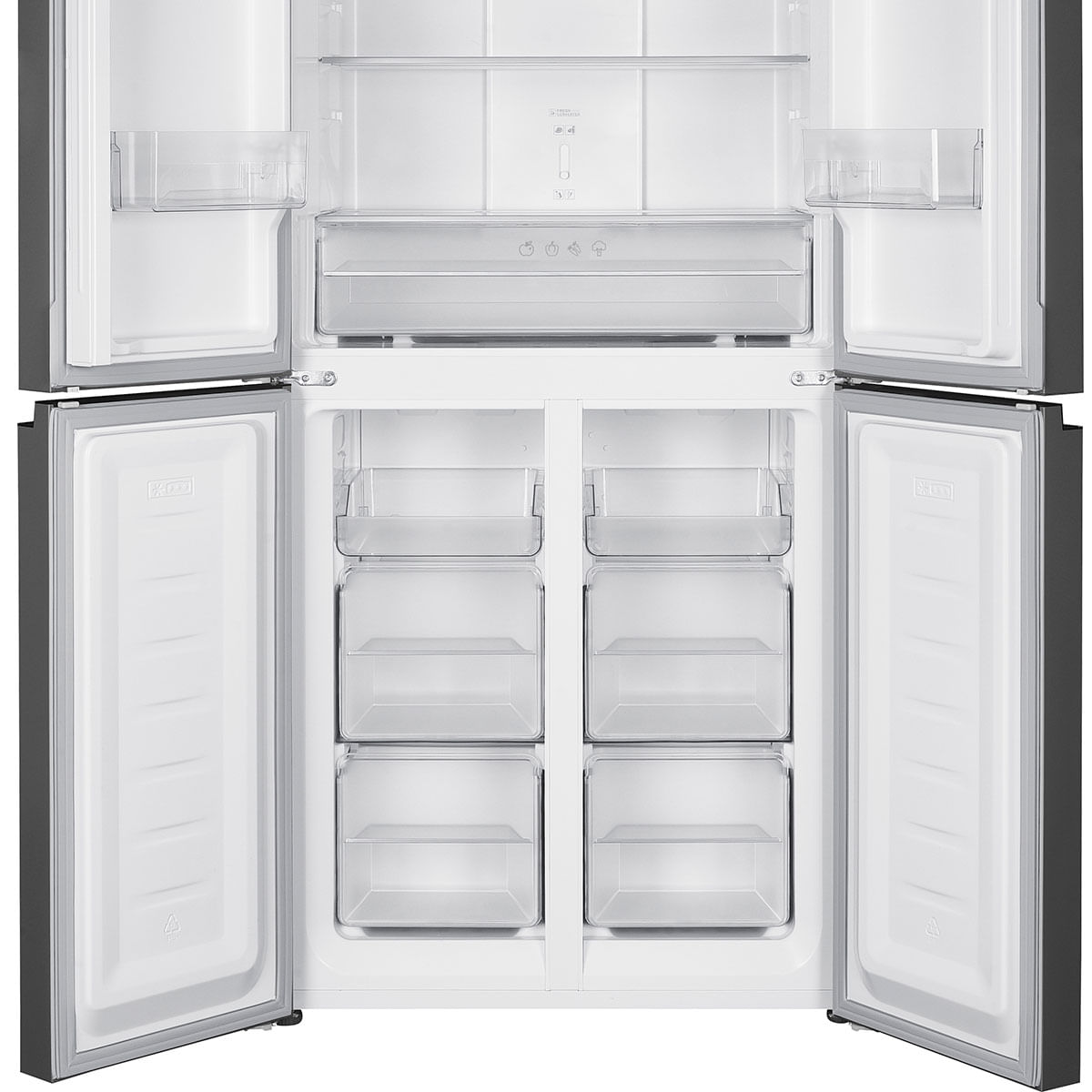 Frigorífico americano Svan S418800ENF 362L No Frost 4 puertas E inox 180 cm detalle congelador
