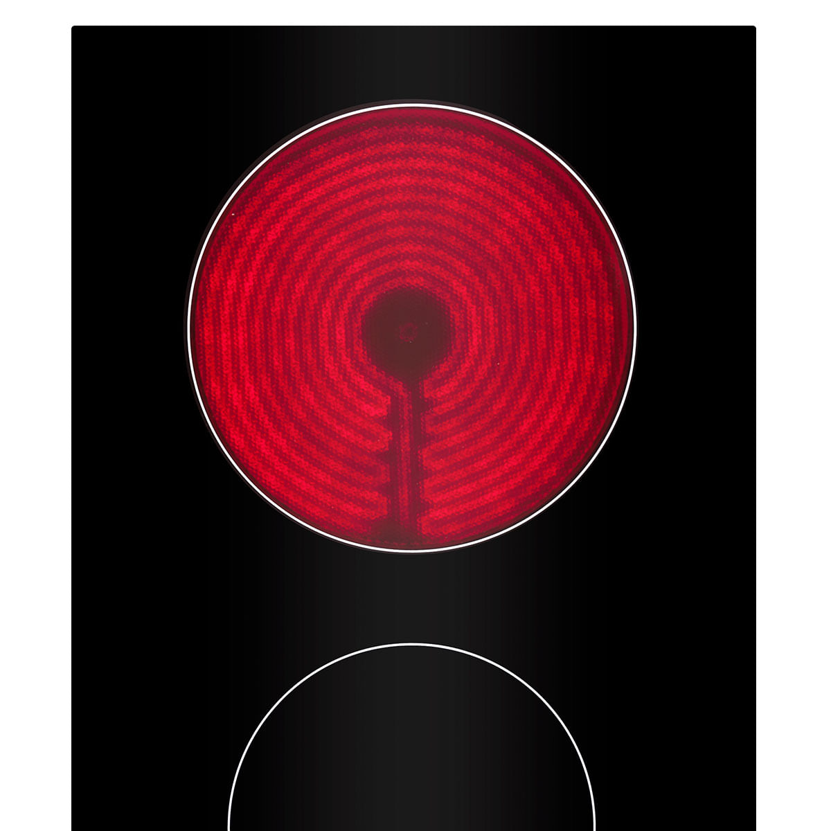 Placa vitrocerámica Svan SV2300 3000W 2 fuegos negro 29 cm  detalle fuego grande