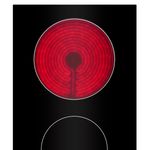 Placa vitrocerámica Svan SV2300 3000W 2 fuegos negro 29 cm  detalle fuego grande