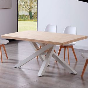 Mesa de comedor Xena patas cruzadas tapa regular 76x160x100 cm