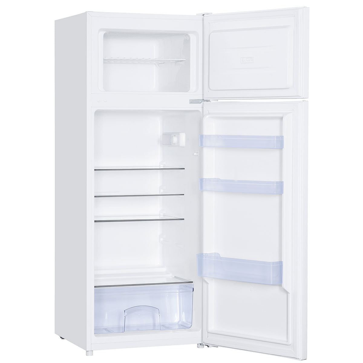 Frigorífico de 2 puertas Infiniton FG-246W cíclico Defrost 205L A blanco 143 cm abierto