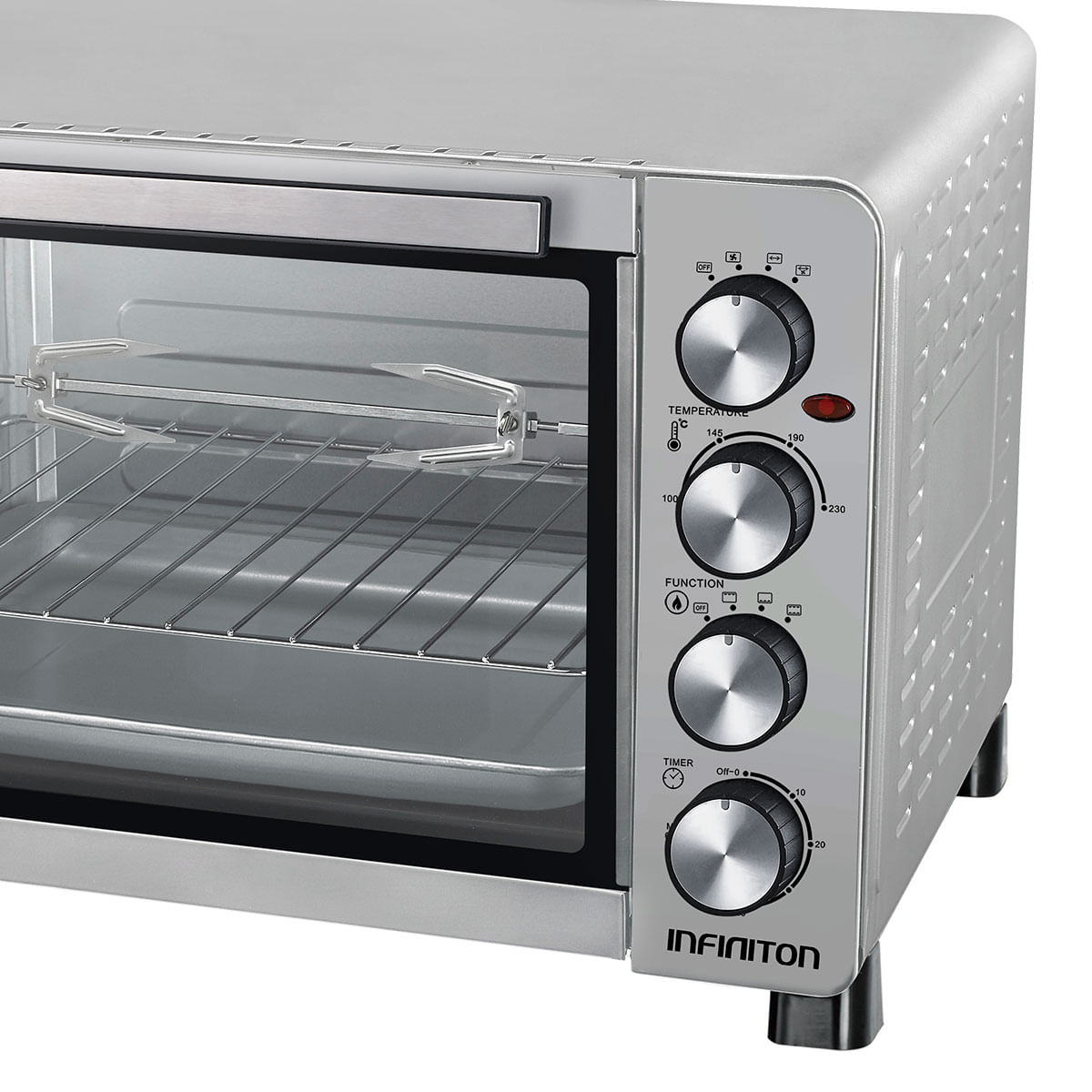 Horno de sobremesa Infiniton HSM-32SN47 2000W 45L con accesorios inox ampliada