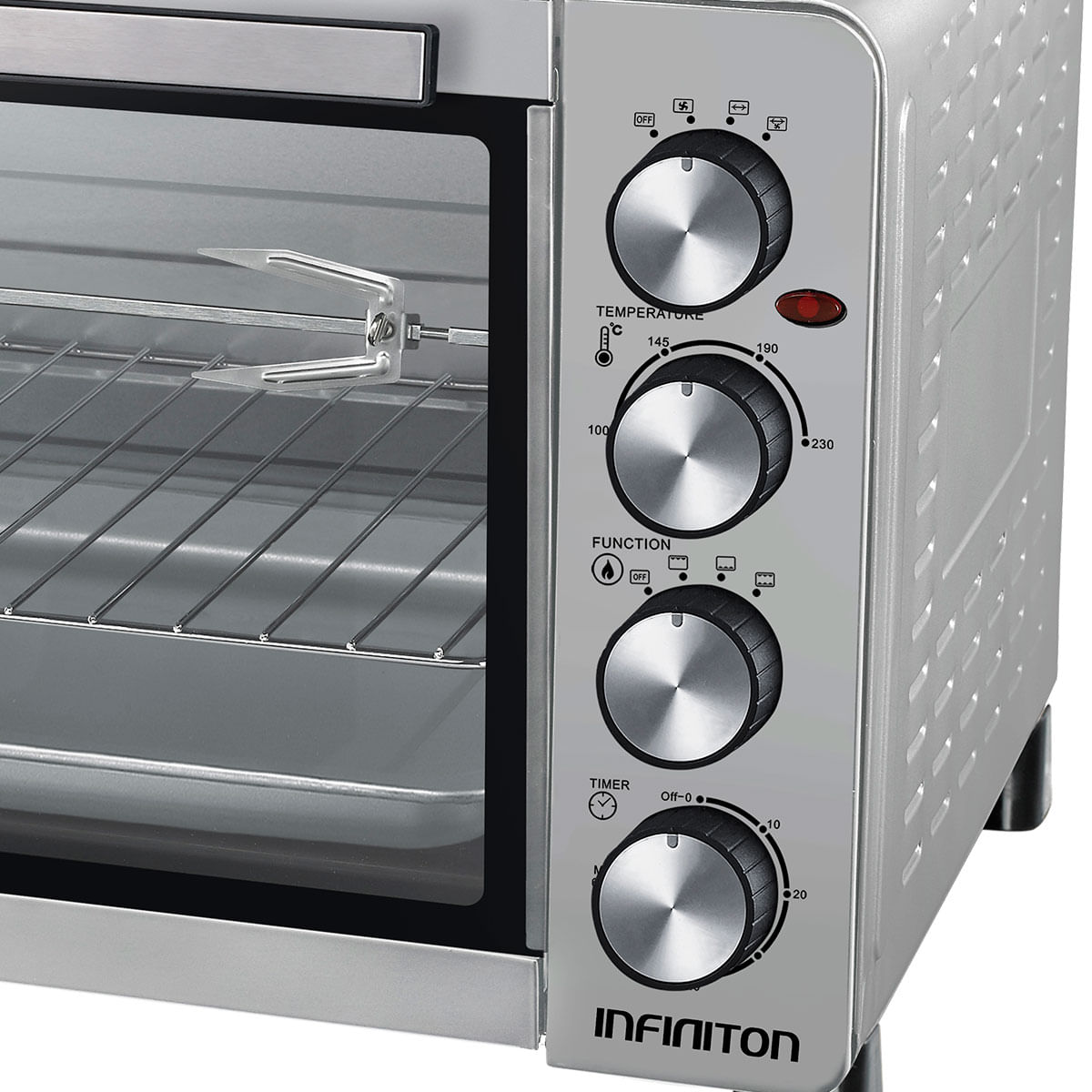 Horno de sobremesa Infiniton HSM-32SN47 2000W 45L con accesorios inox mandos giratorios