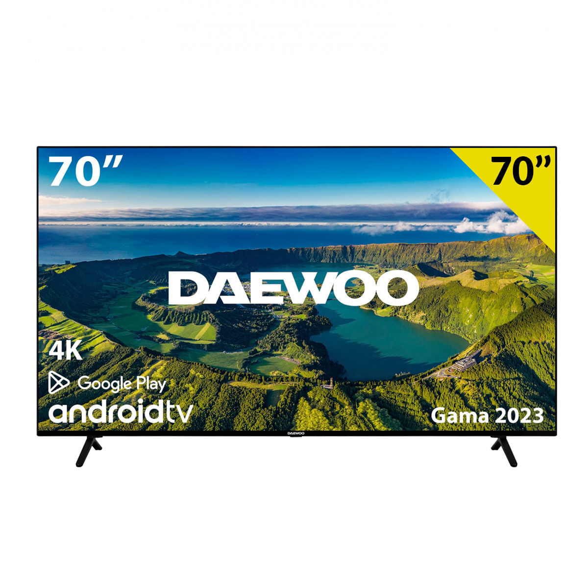 Televisor Smart TV Daewoo 70DM73UA 70" Android 11 Wifi Bluetooth 4K HDR F negro
