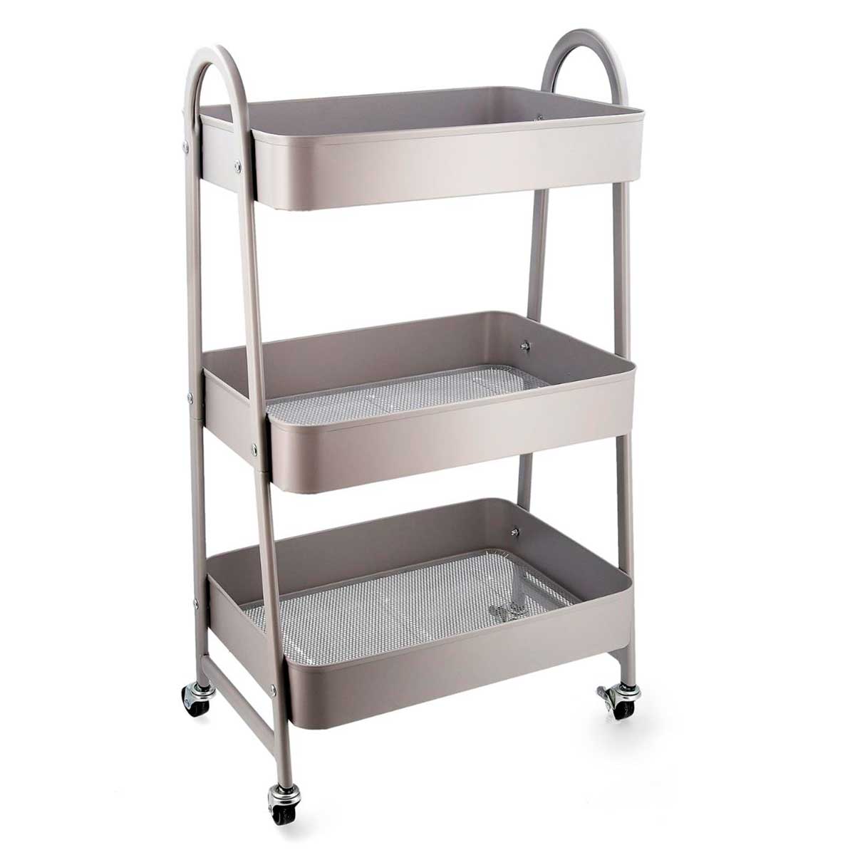 Carrito multiusos Garbo Quid 3 estantes con ruedas gris