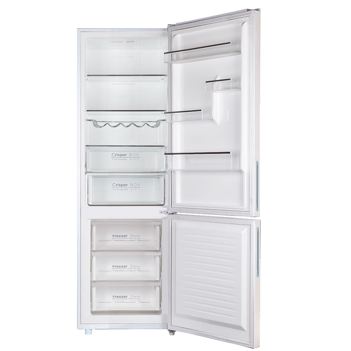 Frigorífico combi Infiniton FGC-868WG Total No Frost 322L D cristal blanco 185,5 cm abierto
