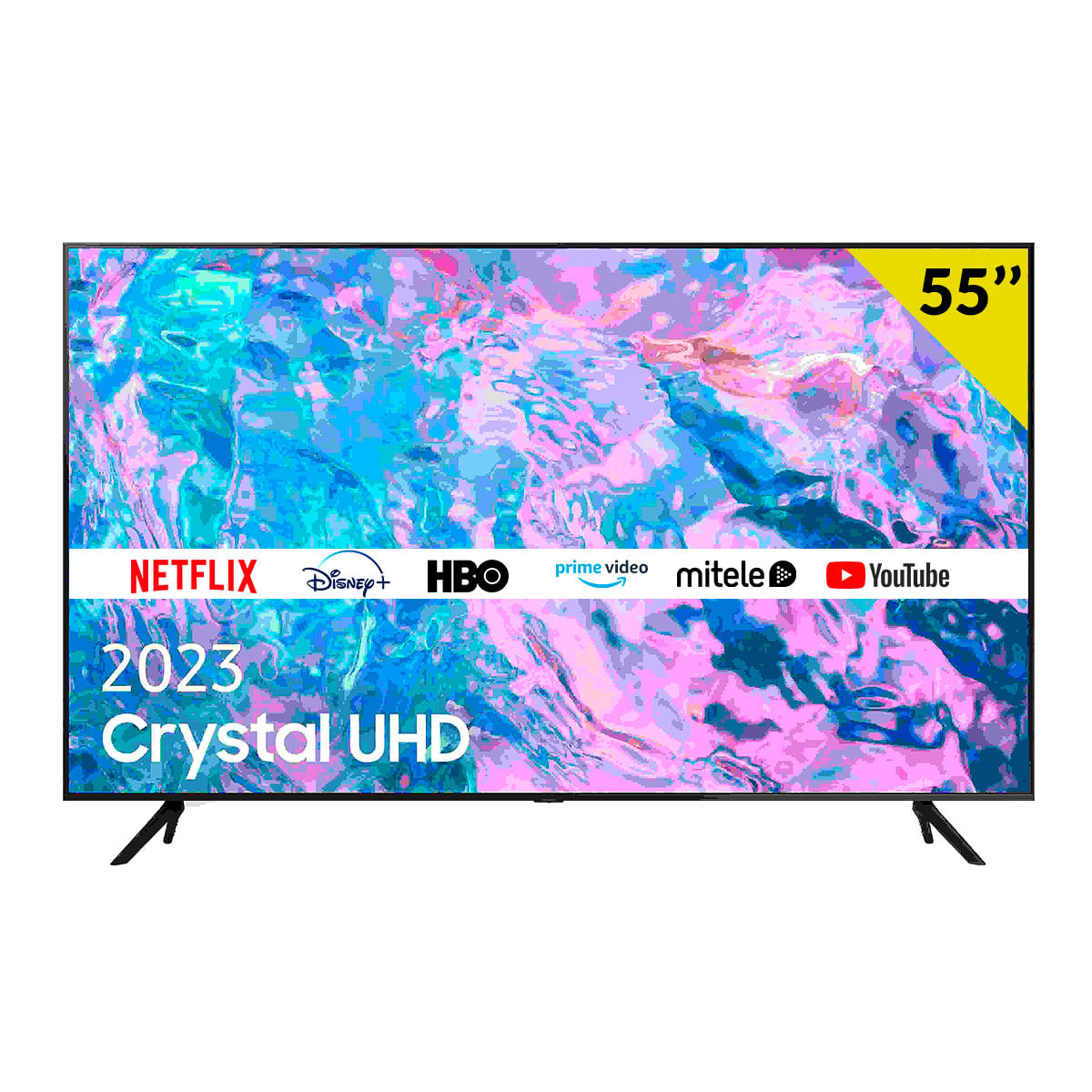 Televisor Smart TV Samsung CU7105 55'' 4K Crystal UHD LED Tizen G negro