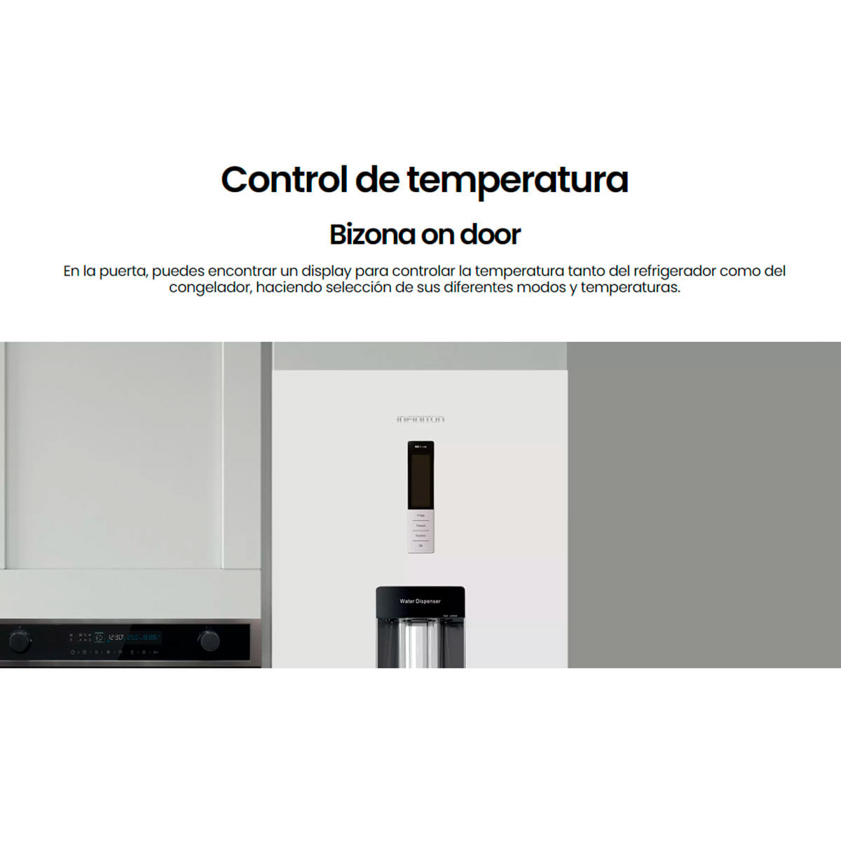 Frigorífico combi Infiniton FGC-346WB Total No Frost 322L dispensador de agua F blanco 185,5 cm características 1