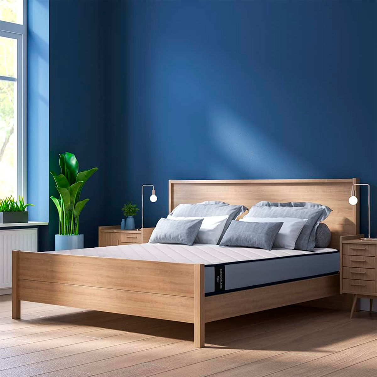 Colchón viscoelástico Cecotec Flow ViscoCare 1900 doble cara blanco ambientada
