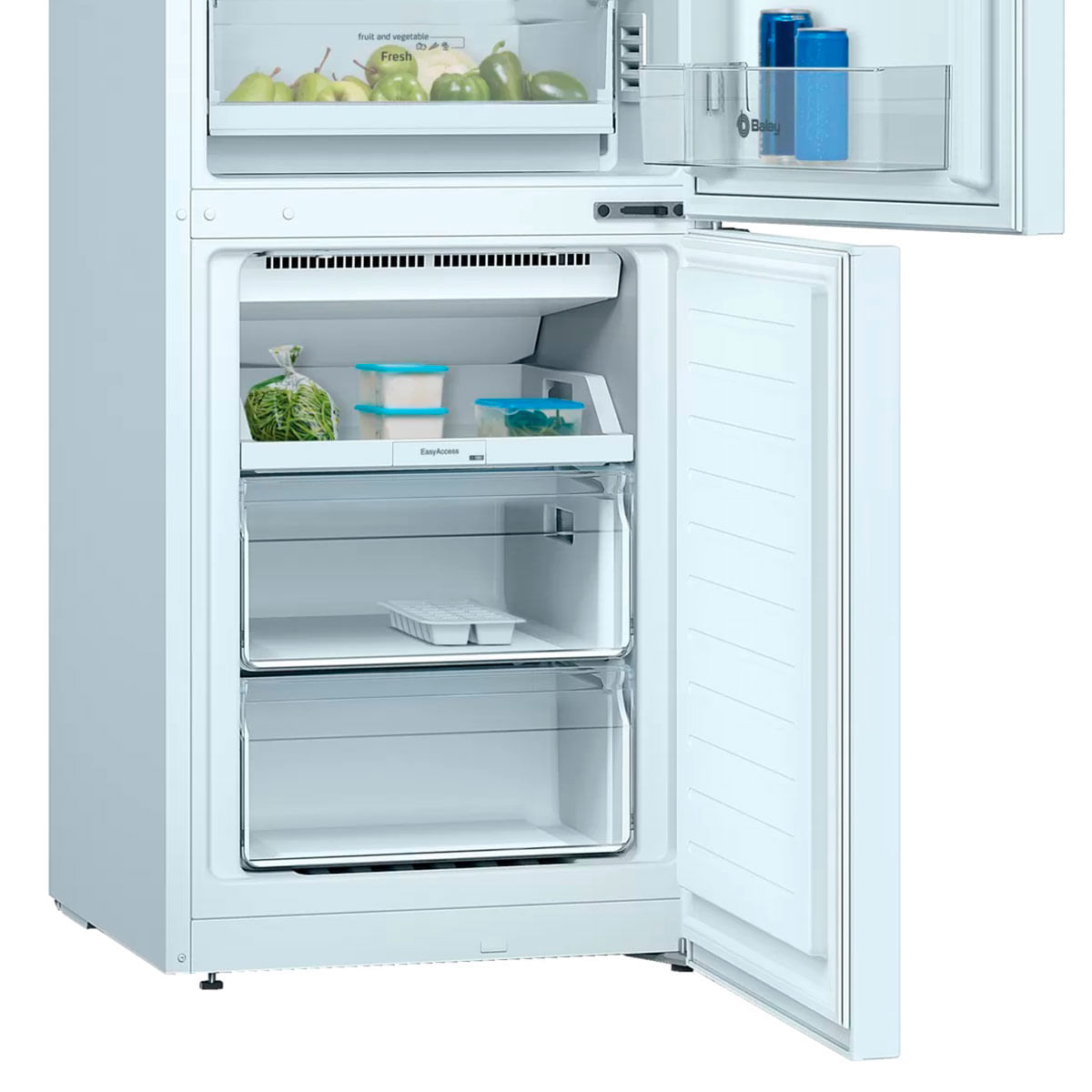 Frigorífico combi Balay 3KFE361WI No Frost 282L E blanco 176 cm detalle congelador