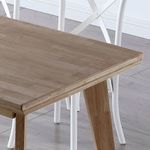 Mesa de comedor Génova fija roble Honey 76x150x90 cm detalle tapa