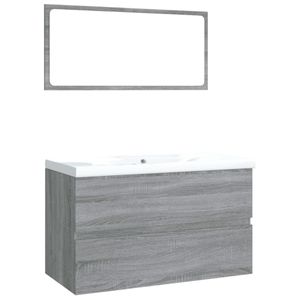 Conjunto de baño San Cristóbal madera gris 45x80x39,5 cm