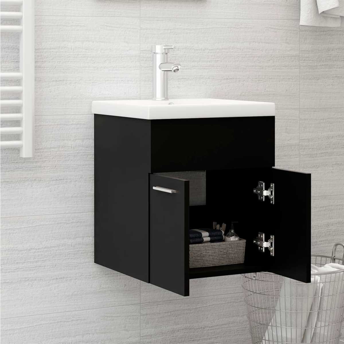armario-lavabo-negro-baño-abierto