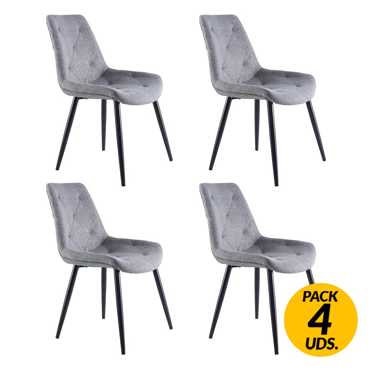 Pack-de-4-sillas-Marlene-tejido-tapizado-gris-negro