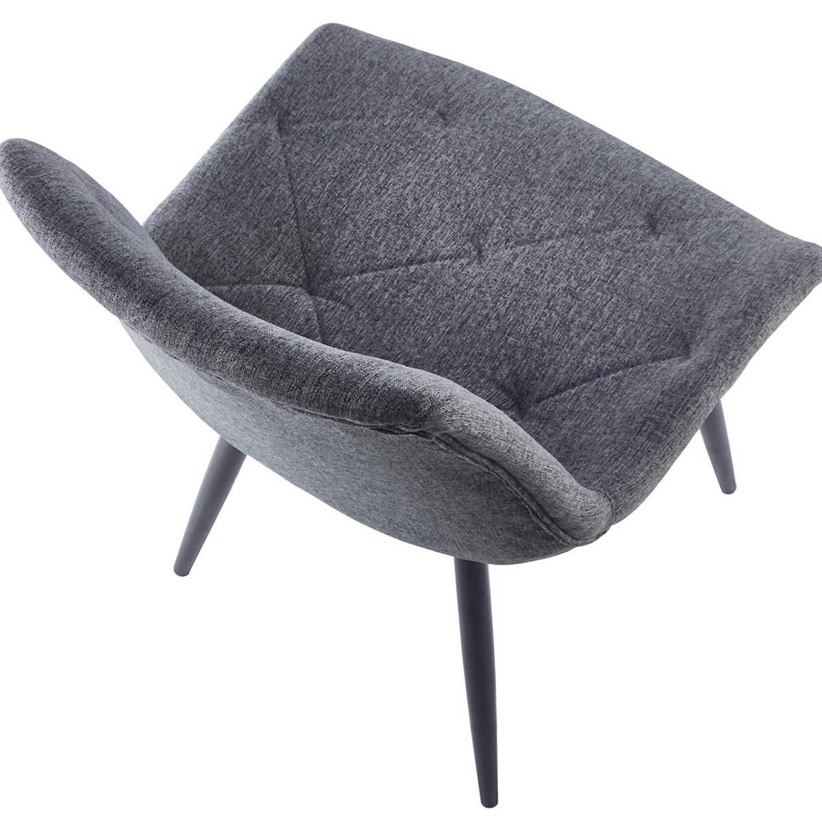 Pack-de-4-sillas-Marlene-tejido-tapizado-gris-negro-vista-cenital