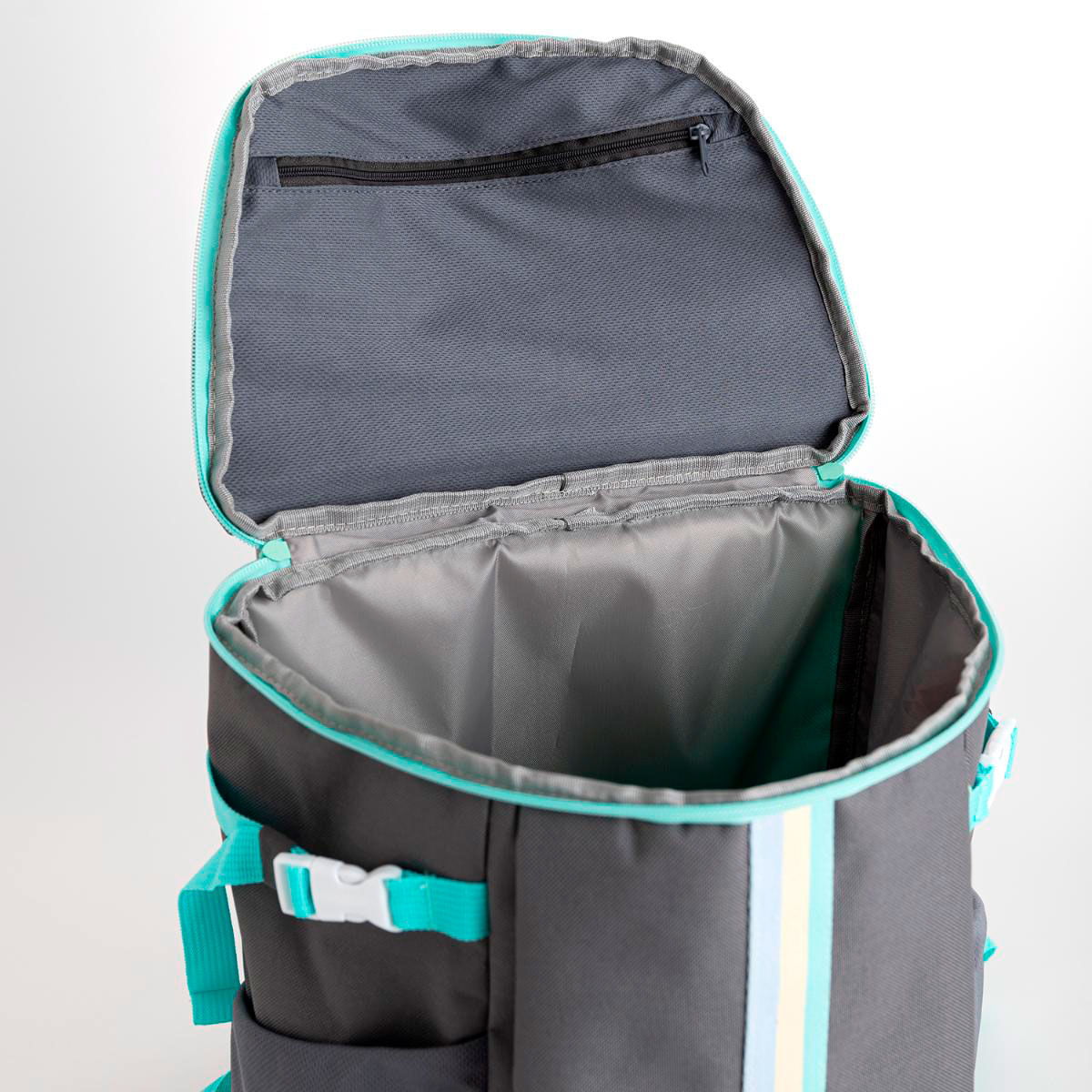 Mochila térmica Sugar Quid 20L gris abierta