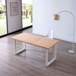 Mesa de comedor extensible Roma roble Nordish/blanco 77x140x80 cm ambientada
