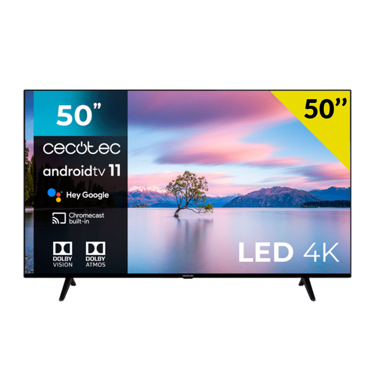Televisor Smart TV Cecotec TV Cecotec A1 series ALU10050S 50'' 4K UHD Android 11 E negro