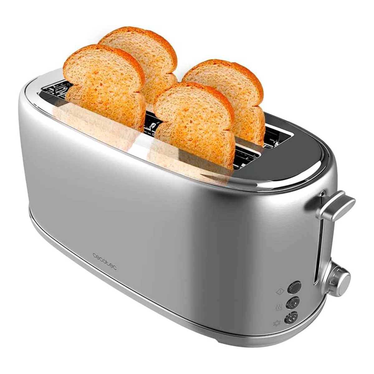 Tostador Cecotec Toast&Taste 1600 Retro Double 980W diseño retro inox