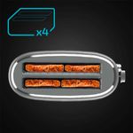 Tostador Cecotec Toast&Taste 1600 Retro Double 980W diseño retro inox vista cenital