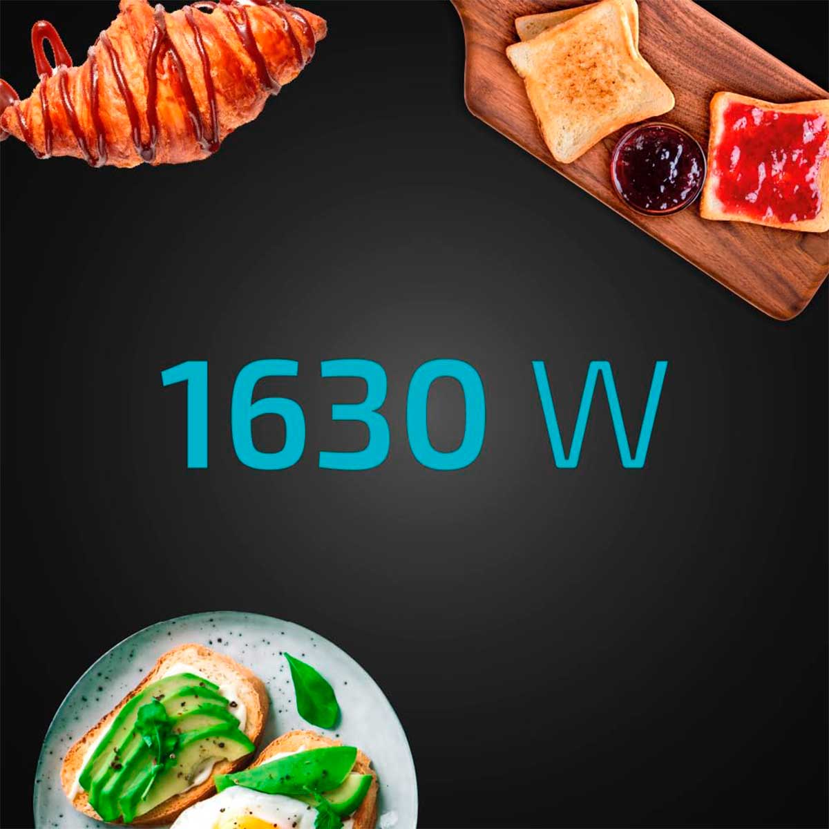 Tostador Cecotec Toast&Taste 1600 Retro Double 980W diseño retro inox detalle potencia