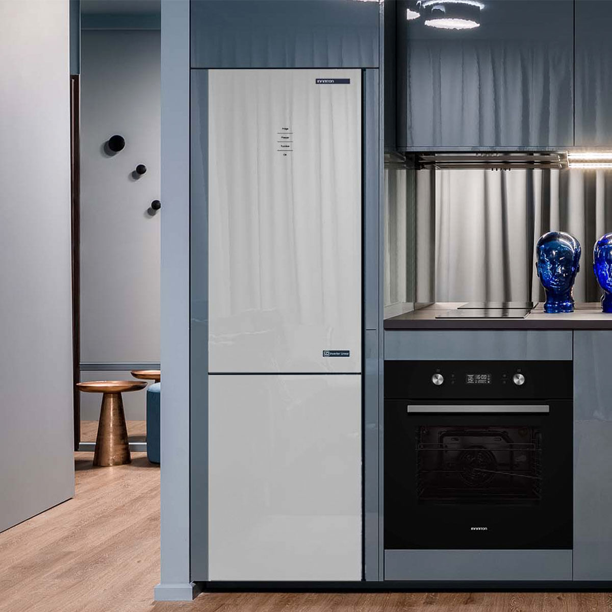 Frigorífico combi Infiniton FGC-227WG Total No Frost 356L E cristal blanco 200 cm ambientada