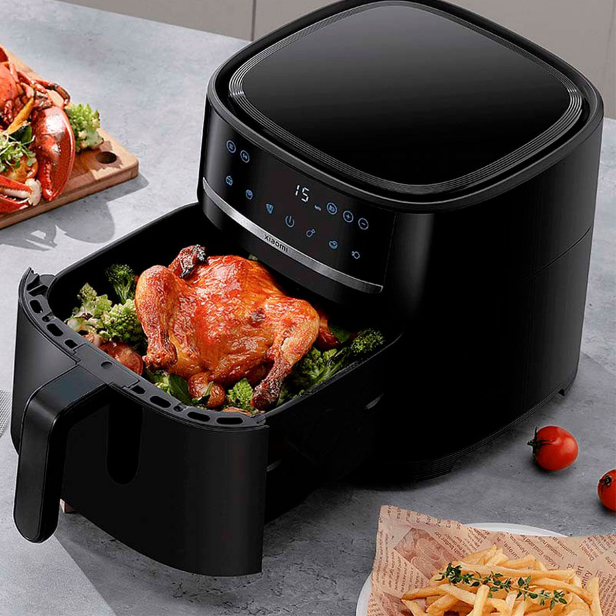 Freidora de aire Xiaomi Air Fryer 1500W 6L 6 modos negro ambientada