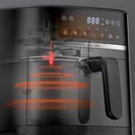 Freidora de aire Xiaomi Air Fryer 1500W 6L 6 modos negro detalle interior 2