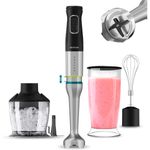 Batidora de mano Cecotec Katana 12 Chop B 1200W 21 velocidades con accesorios inox