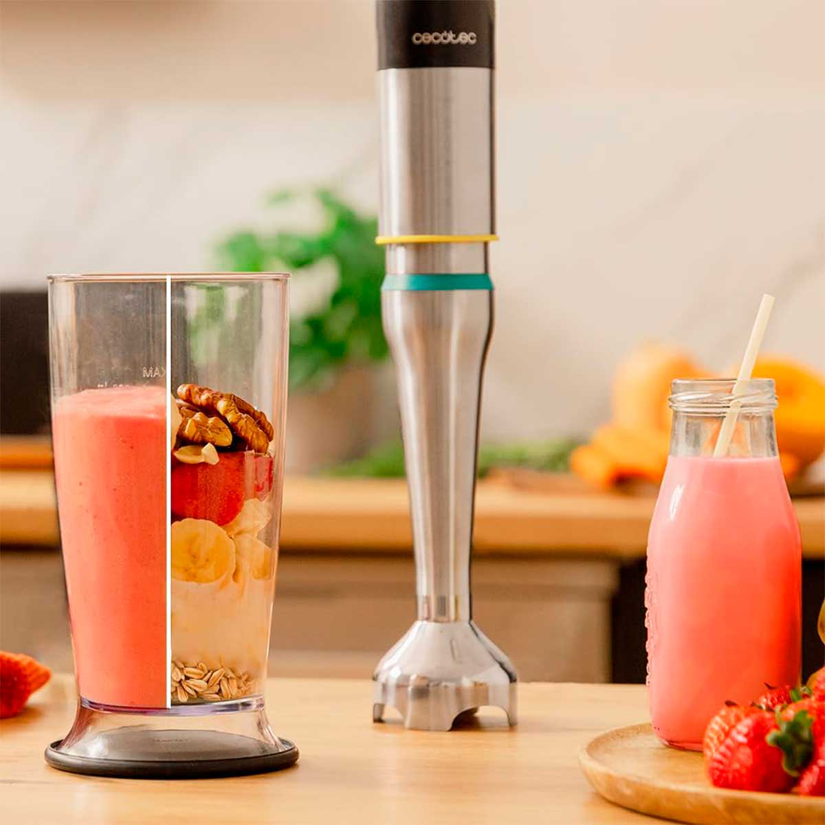 Batidora de mano Cecotec Katana 15 Cream B 1500W 21 velocidades con accesorios inox ambientada 2