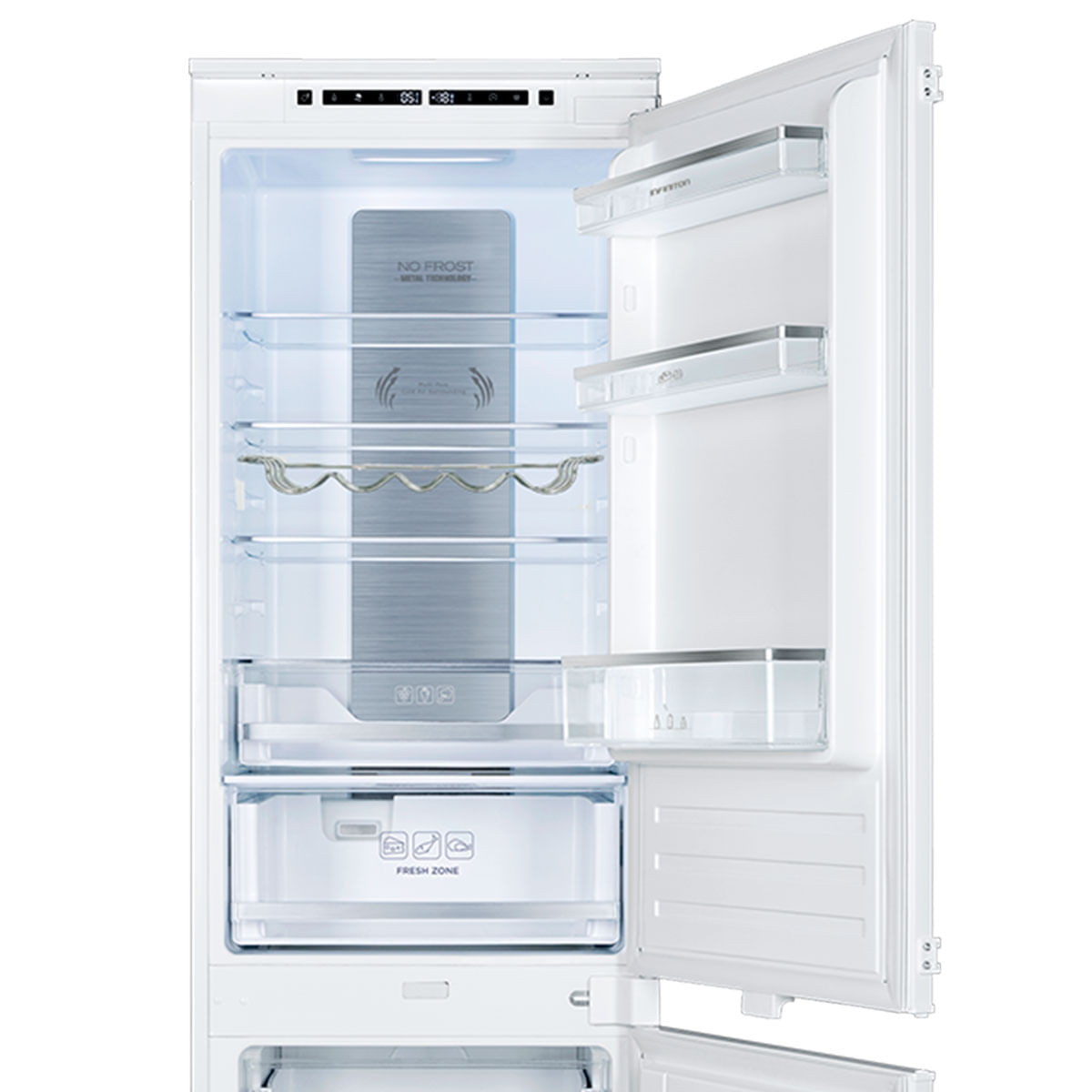 Frigorífico combi integrable Infiniton FGC-BB178 No Frost Metal 244L E blanco 176,9 cm detalle frigorífico