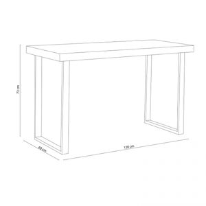 Escritorio Natural diseño nórdico 73x120x60 cm