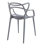 Pack de 4 sillas Butterfly gris 83x55x55 cm perfil