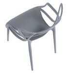 Pack de 4 sillas Butterfly gris 83x55x55 cm vista cenital