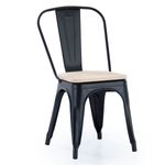 Pack de 4 sillas Tolix roble Nordish/negro 85x45x45 cm detalle individual