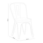 Pack de 4 sillas Tolix roble Nordish/negro 85x45x45 cm medidas