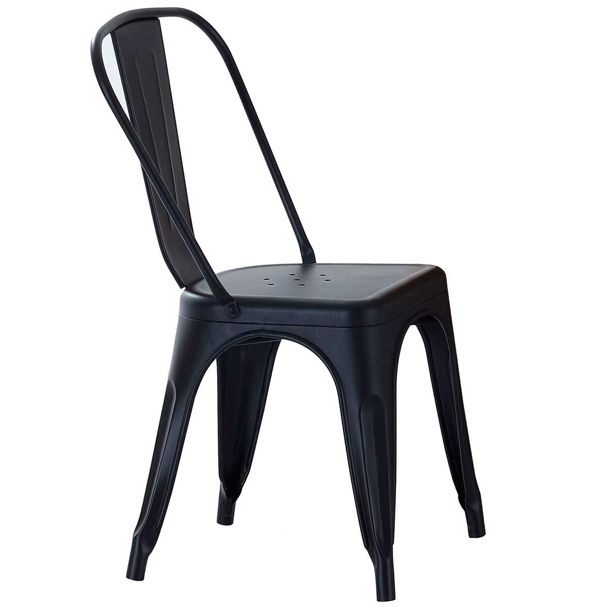 Pack de 4 sillas Tolix negro 85x45x45 cm perfil