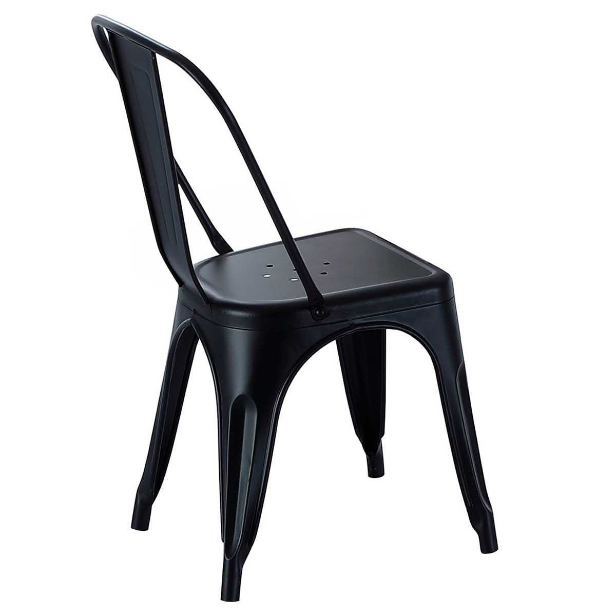 Pack de 4 sillas Tolix negro 85x45x45 cm lateral
