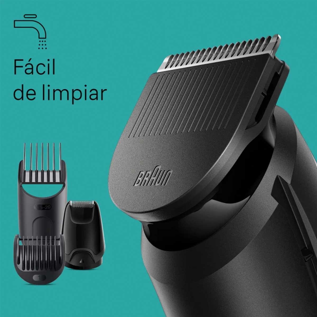 Recortadora Braun Series 3 MGK 3411 6 en 1 cabeza y barba negro características 4