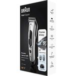 Cortapelo Braun HC 5090 HairClipper inalámbrica 17 ajustes de corte gris/negro detalle caja