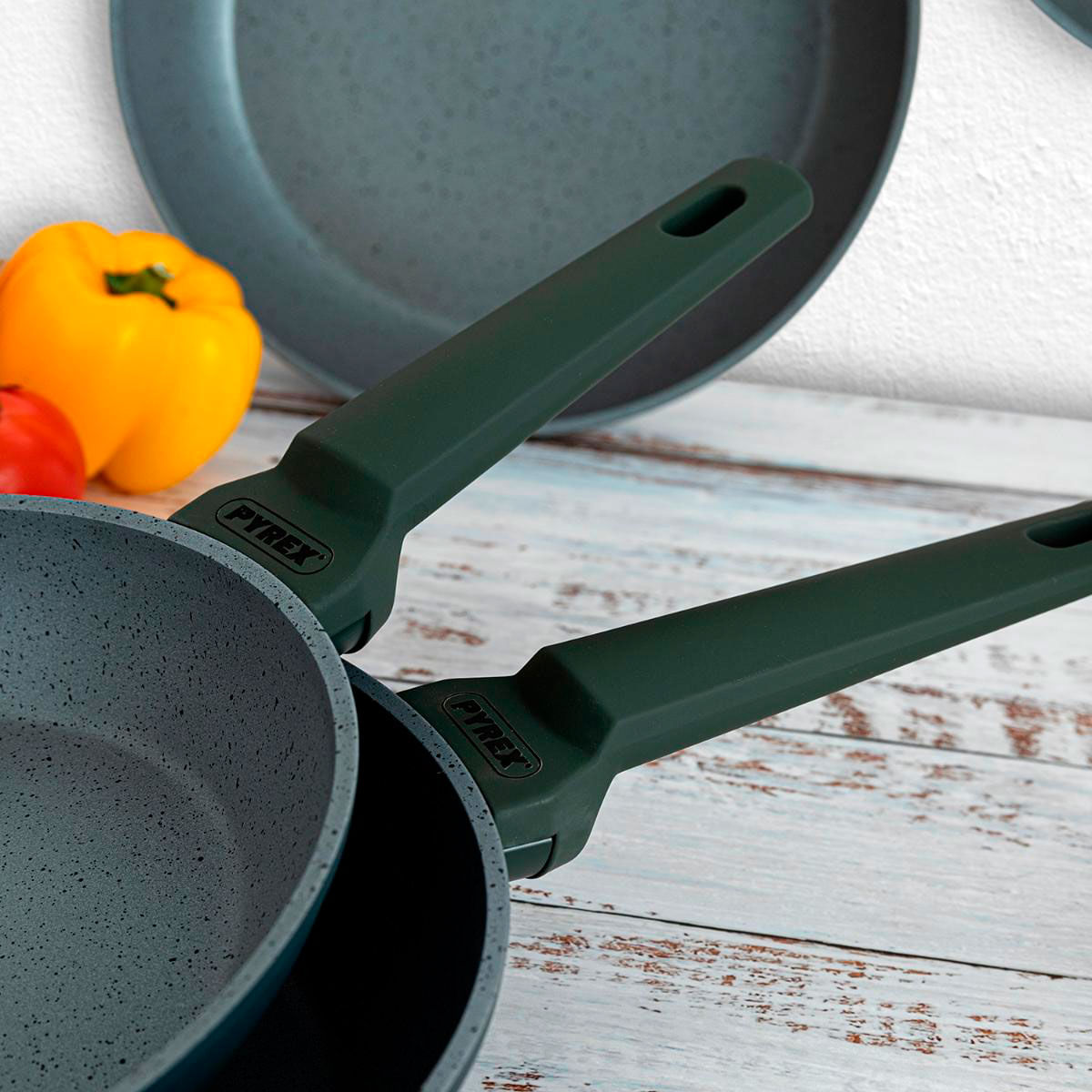 Sartén Geoh Pyrex aluminio forjado gris ampliada
