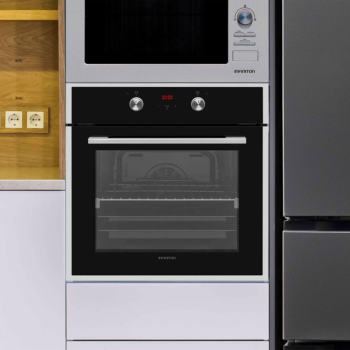 Horno Infiniton A690 3000W 65L 9 programas tecnología Vapor i-cleaning negro 59,5 cm ambientada