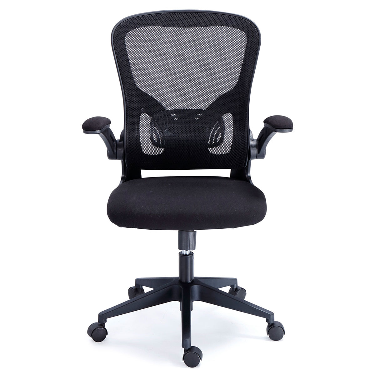 Silla de estudio Lexi giratoria altura regulable negro frontal