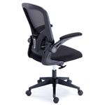 Silla de estudio Lexi giratoria altura regulable negro perfil